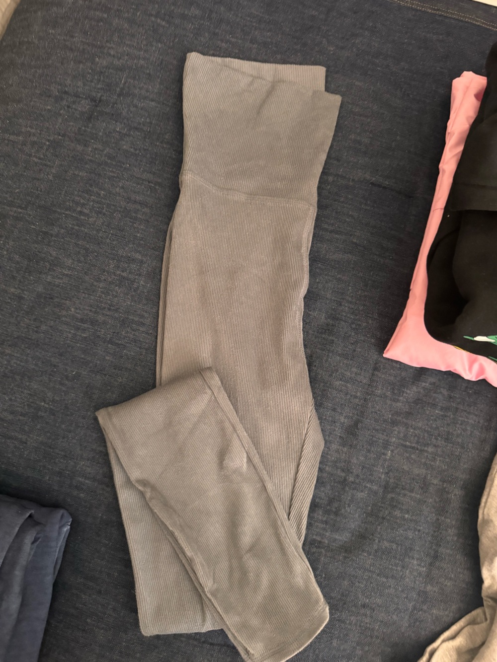 Free People Gray Ribbed Leggings never worn